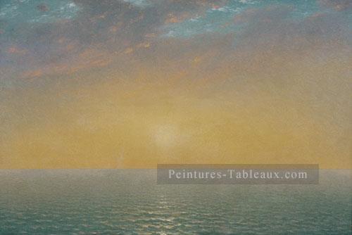 Coucher de soleil sur la mer luminisme paysage marin John Frederick Kensett Peintures à l'huile